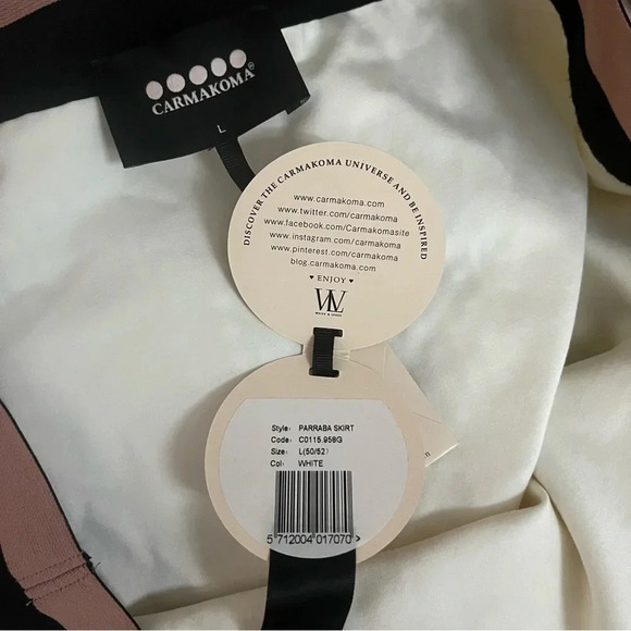 NWT CARMAKOMA White Lace Overlay Skirt - Picture 5 of 7